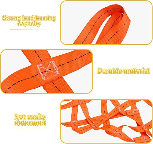 Miniatura 6 de Correas de red de elevación de nailon 3.9 in Red de seguridad de malla cuadrada 3.3 ft x 3.3 ft Correas de red de elevación de seguridad para