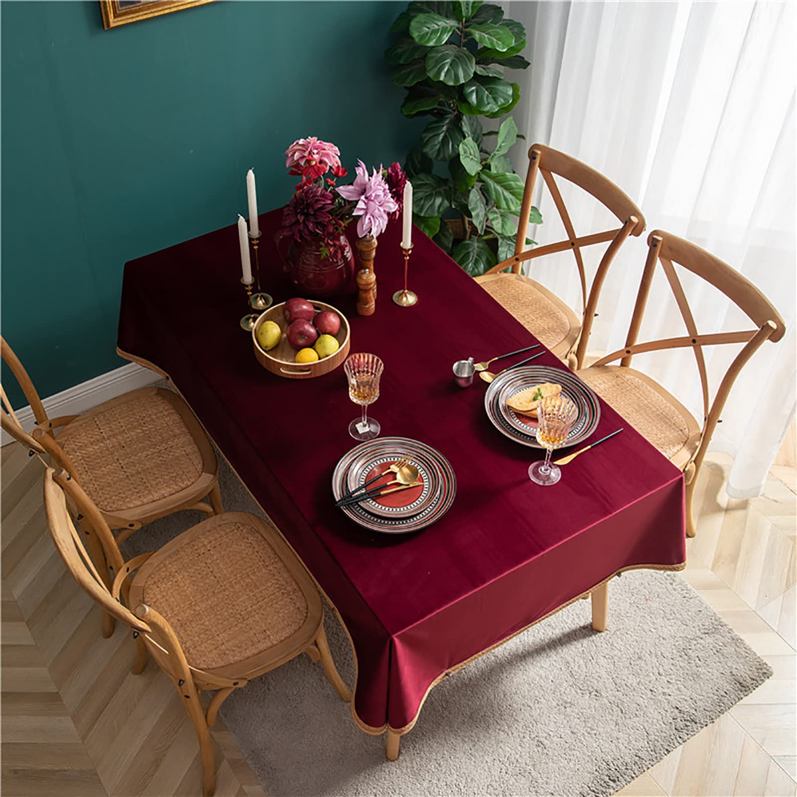 JIALIANG Nappe De Velours - Nappe Imperméable élégante Pour