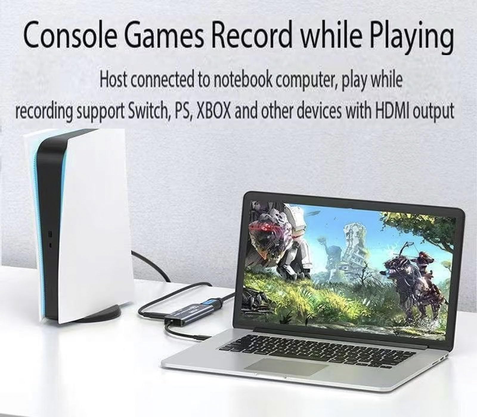 Tarjeta de captura de video HDMI 4K con USB 3.0 y 100 W PD, HDMI a USB/USB C soporta entrada 4K a 60Hz y salida 1080P HD Live and Record Video Audio Game MS2130 para sesiones, cursos, juegos