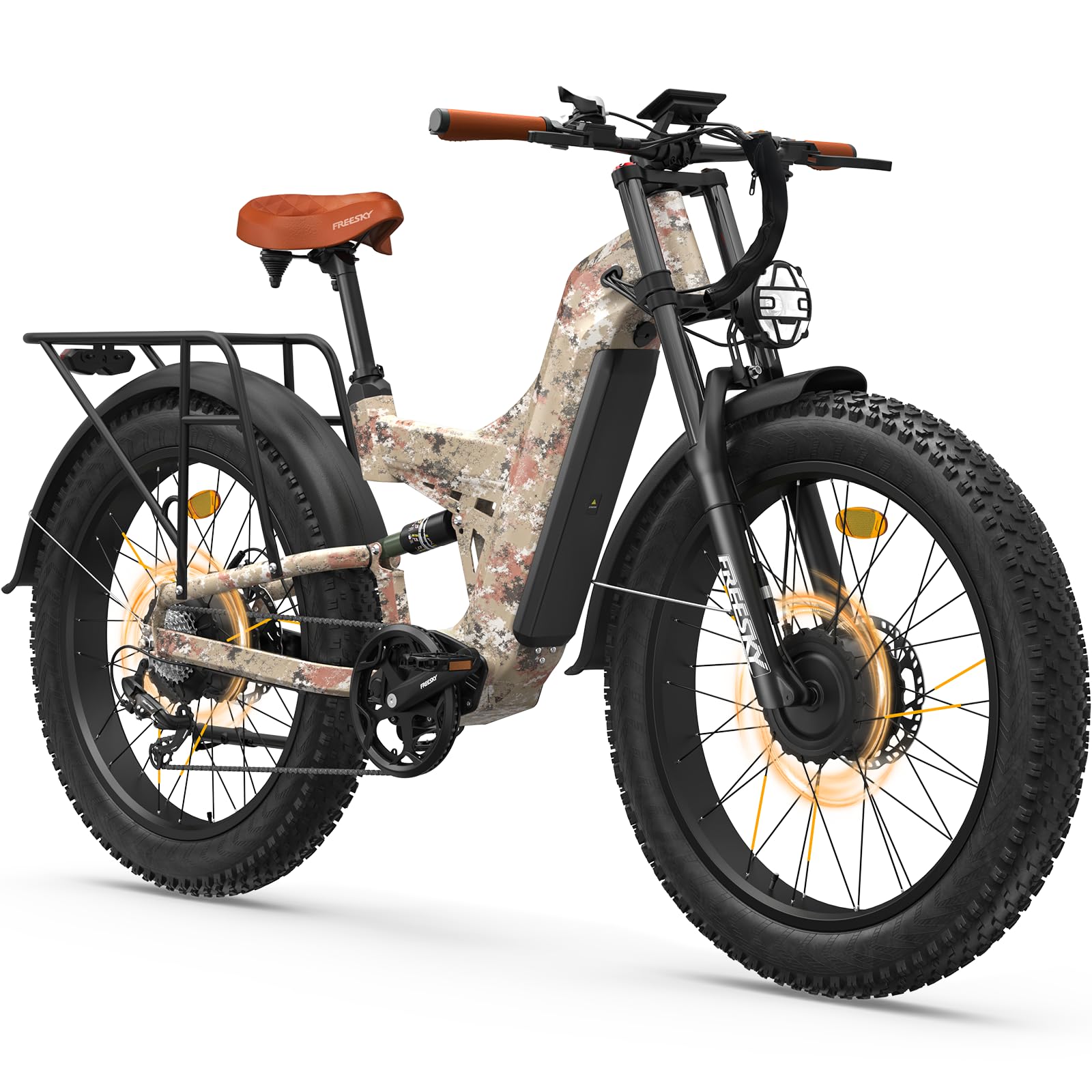 FREESKY Dual Motor 45MPH 120Mile 260NM LG Cells Electric Bike for Adults