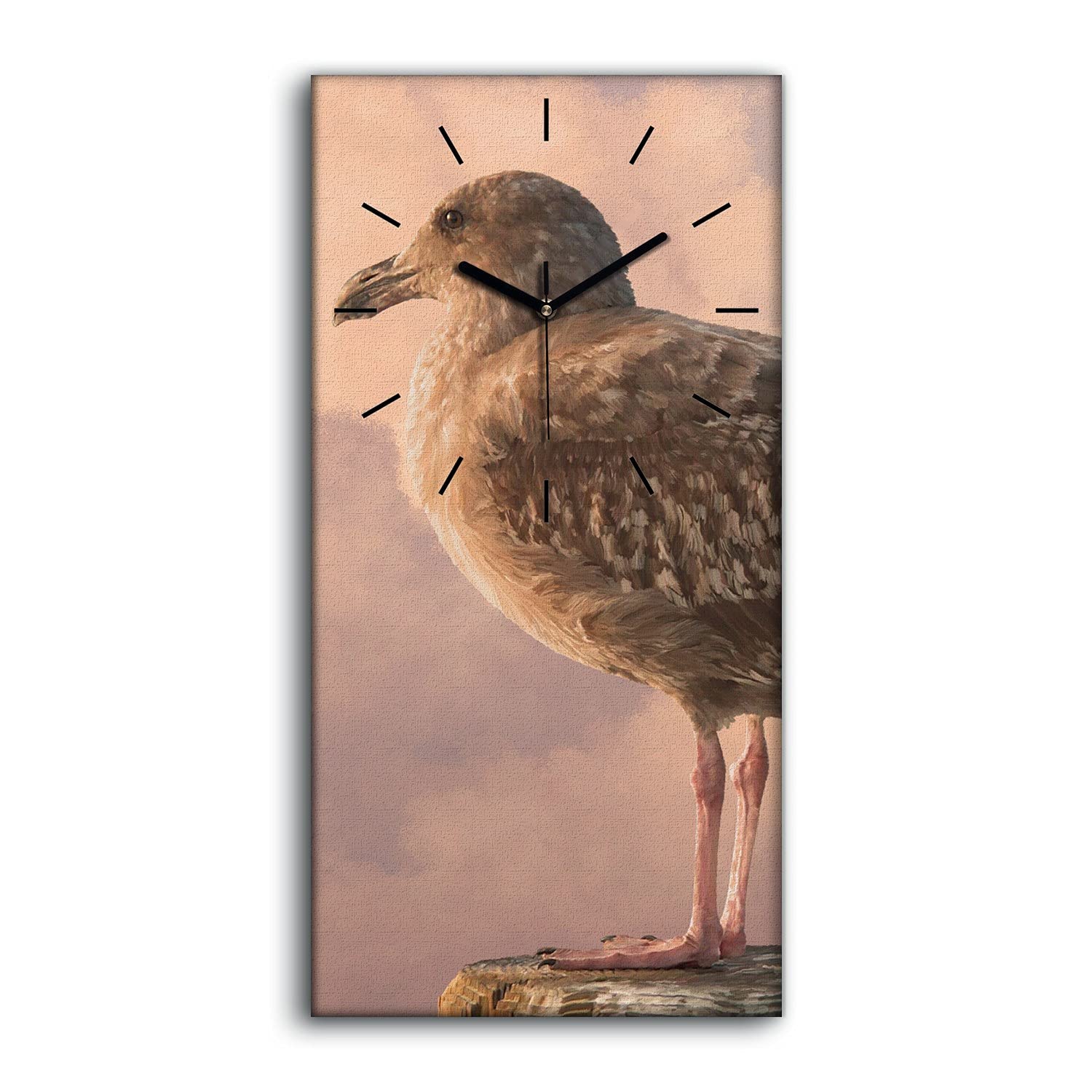 Horloge sur Toile sans Tic-Tac Coloray 30x60cm pour Chambre et Salon Silencieux