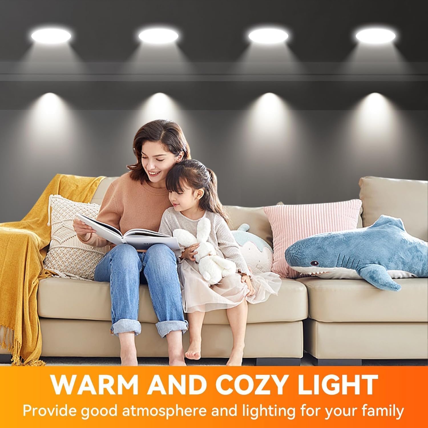 TJOY 12 Pack BR30 Led Bulb 65W Equivalent, Dimmable Flood Light Bulbs Indoor, E26 Base, 4000K Natural White, 9W, 800 LM, Recessed Lighting Bulbs for Ceiling, Recessed Can, Living Room and Kitchen