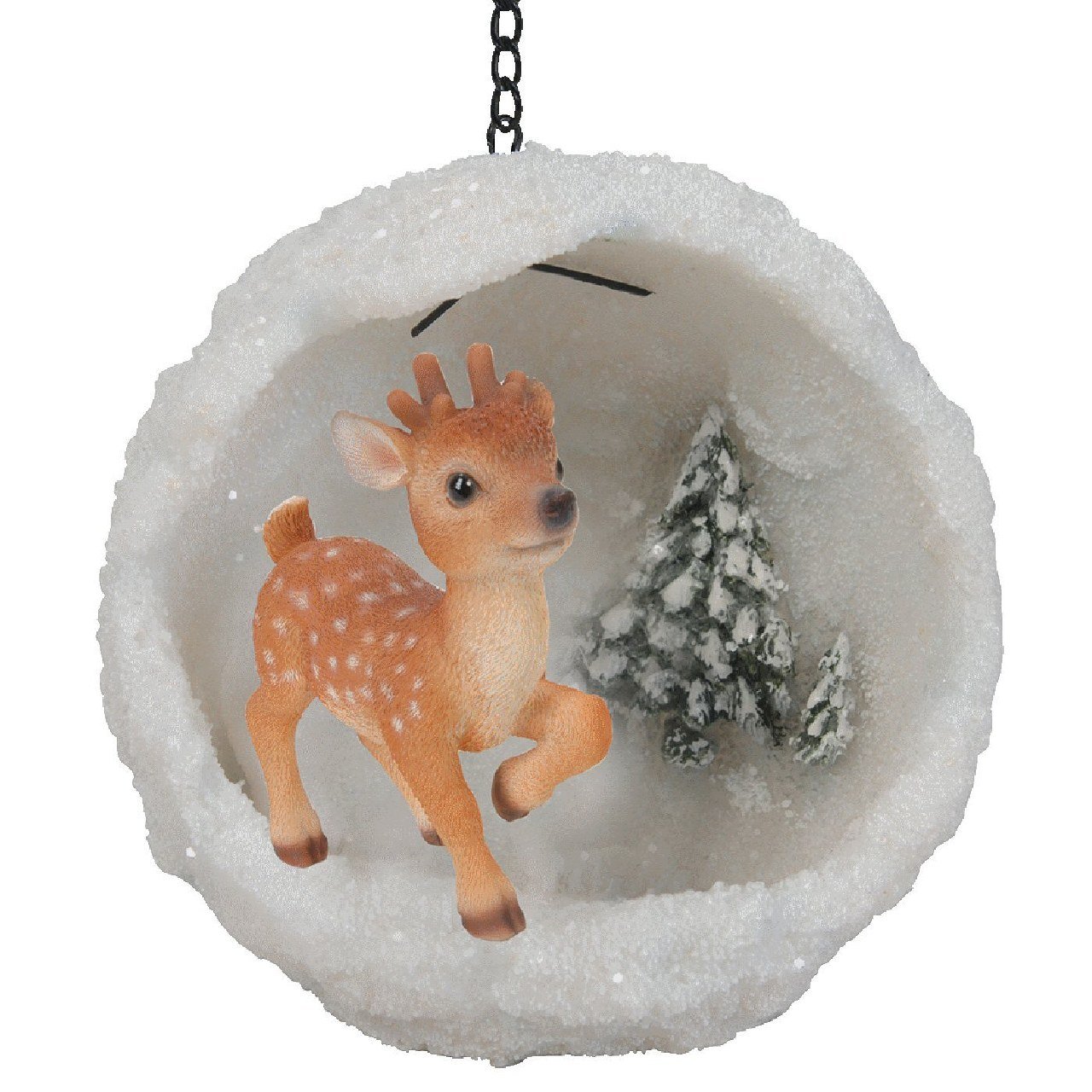 Vivid Arts Christmas Outdoor Mini Hanging Decoration - Reindeer Snowball