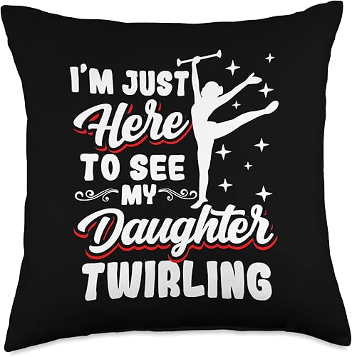 Baton Twirler Majorettes Baton Twirling Girl Gifts Twirler Majorettes I'm just here to See Baton Twirling Throw Pillow, 18x18, Multicolor Baton Twirler Majorettes Baton Twirling Girl Gifts Twirler Majorettes I'm just here to See Baton Twirling Throw Pillow, 18x18, Multicolor