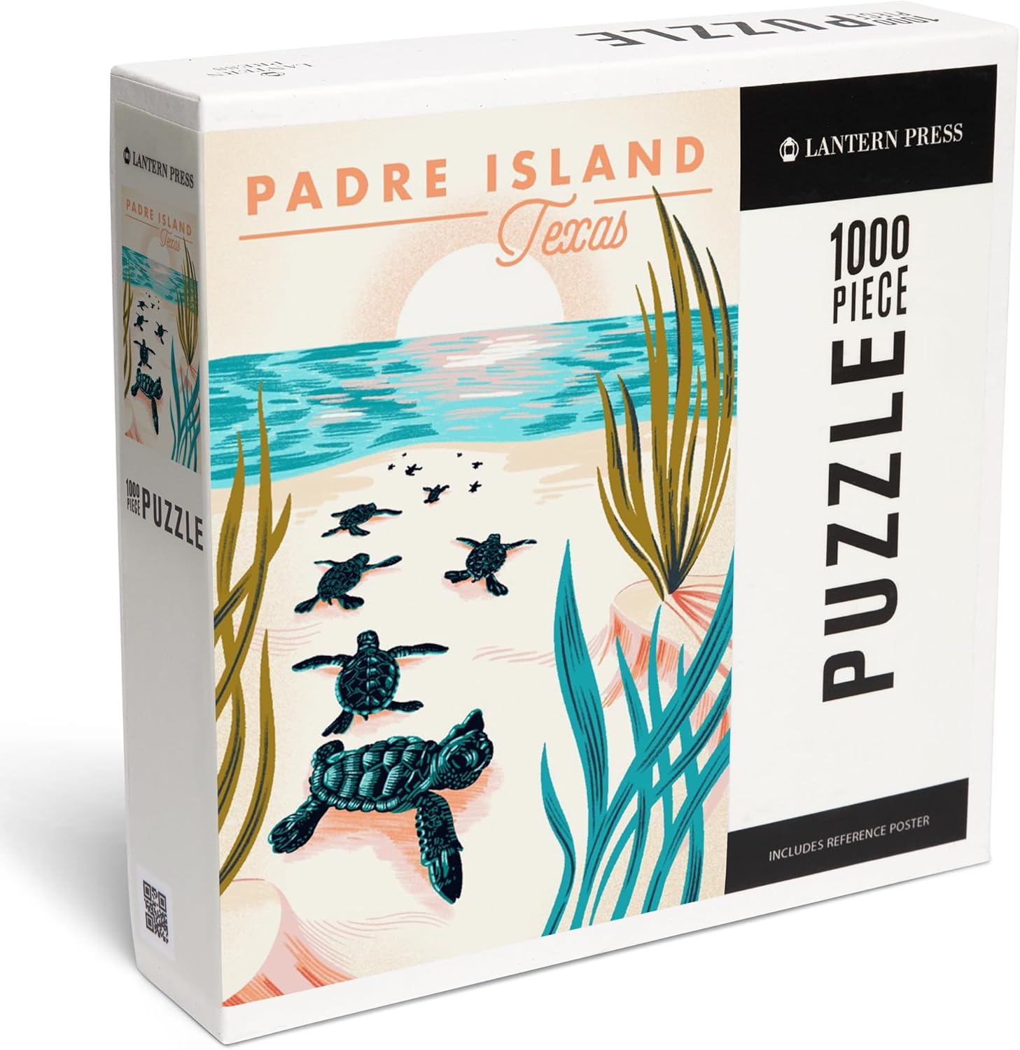 Lantern Press Padre Island, Texas, Courageous Explorer Collection, Turtles on Beach, Pause Respect Protect 1000 Piece Jigsaw Puzzle for Adults, Made in USA with Reference Poster