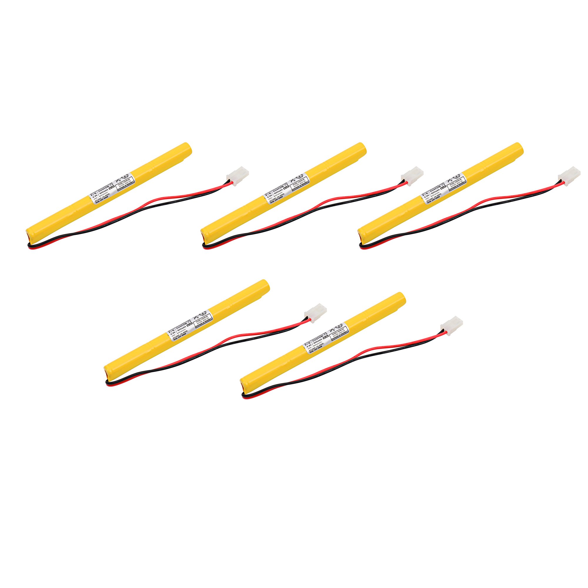 5pc Dantona Replacement Emergency Light Battery For Interstate LAP3305, Exell EBE-73 and more