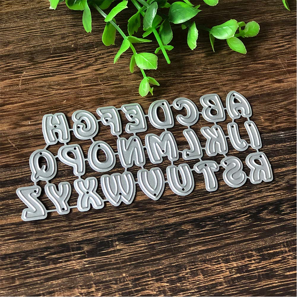 Fustelle Alfabeto In Metalo 12x5 Cm Per Scrapbooking E Biglietti - Set Lettere In Acciaio Al Carbonio Per Fai Da Te E Goffratura - 3