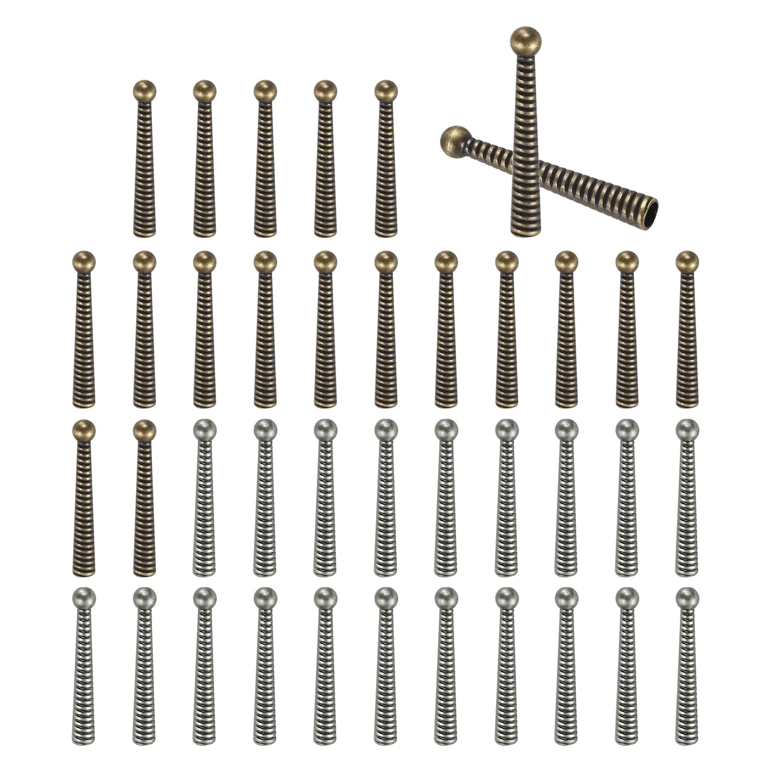 Cravate bolo embout 5mm PATIKIL en métal vintage pour accessoire mercerie DIY