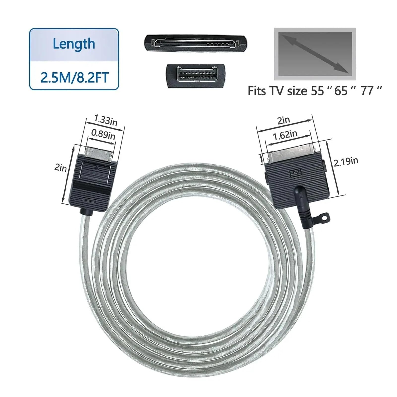 BN39-02903A Cavo One-Connect, 2,5 M/8,2 Piedi, Compatibile Con TV Samsung OLED 4K (55", 65", 77"), Cavo Display Serie S95CAW, S95CAF, S95D E 77S95D