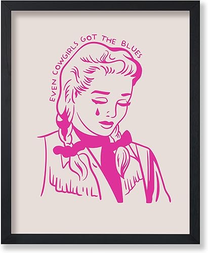 Miniatura 50 de Poster Master Póster con texto en inglés "You've Yeed Your Last Haw", estampado retro de vaquero rosa, arte occidental, arte moderno, arte del