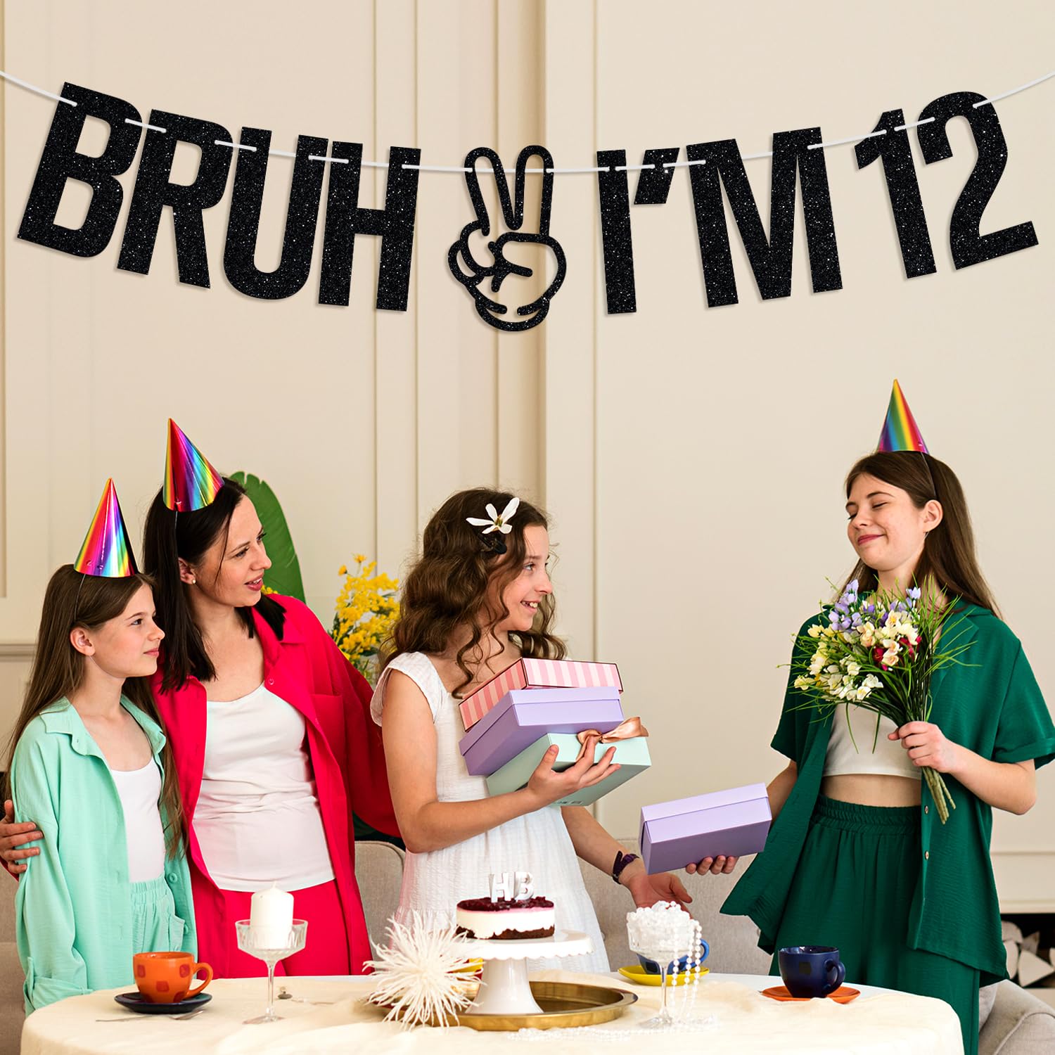 Bruh I'm 12 Banner, 12e Verjaardag Decoratie voor Jongens, Happy