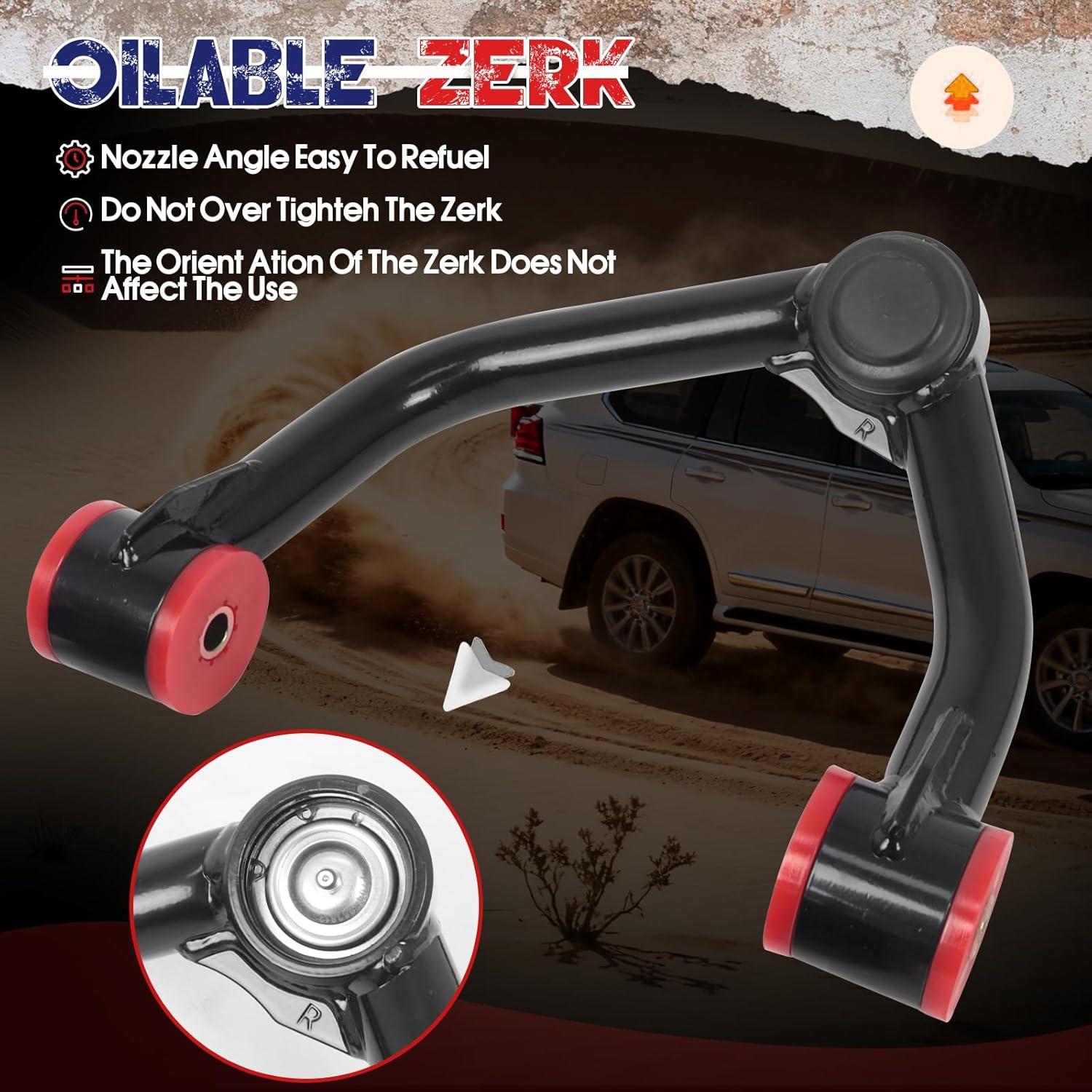 2-4" Lift Upper Control Arms for 2015-2021 Chevrolet Colorado, Front Tubular Suspension Control Arm for 2015-2021 GMC Canyon with Ball Joint, 2Pcs