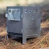 Camping Bear® PyroLite™ Firebox: Metal Camping Stove with Practical and Folding Multi-Fuel Bag