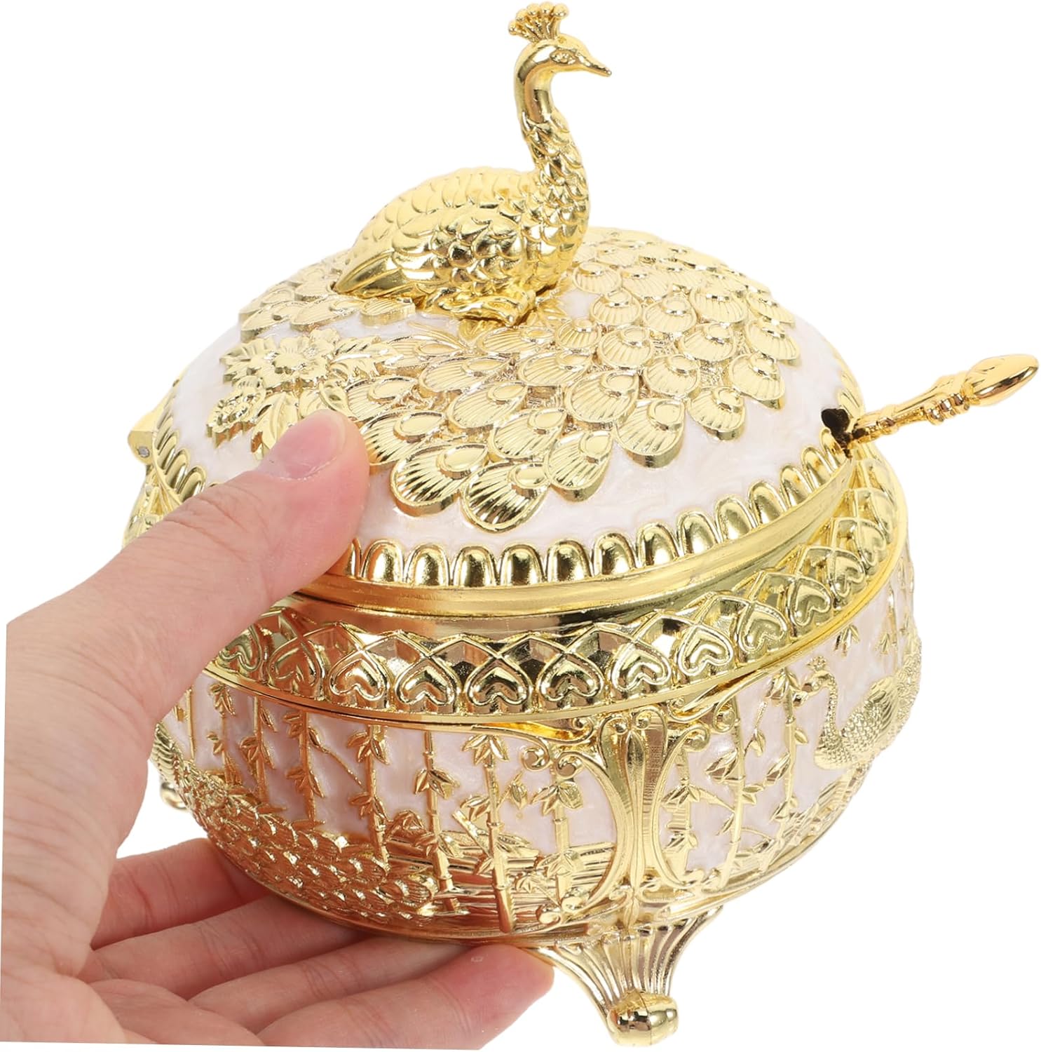 OUNONA Zinc Alloy Condiment Pots European Style Sugar Jar Salt Container Set for Home