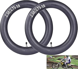 2.50-10 Dirt Bike Replacement Inner Tubes Compatible with Honda Crf50 /Xr50, Suzuki DRZ70 / JR50, Razor MX650 / MX500,Compatible with Yamaha PW50,Motovox MVX70,2.5-10 Inner Tube(2-Pack) by CALU LUKY