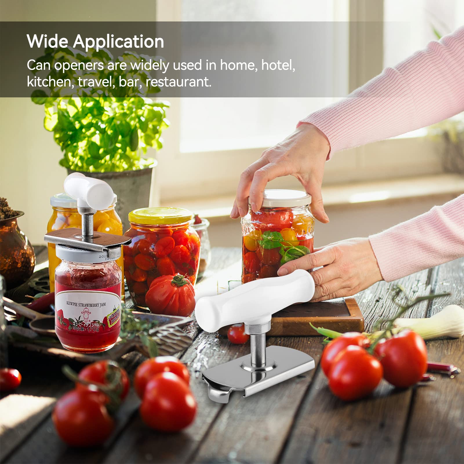 Apriscatole Regolabile In Acciaio Inox - Per Barattoli E Bottiglie Da 2.4 A 10.2 Cm, Utensile Da Cucina - Foto 9