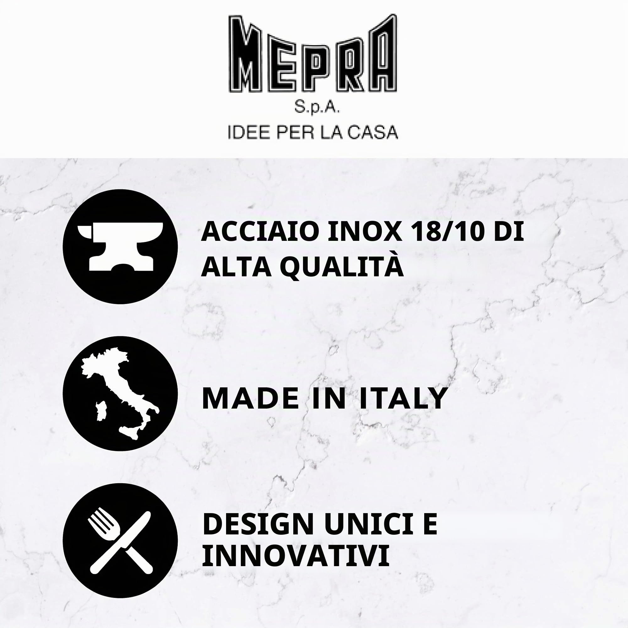 MEPRA Stoccolma Servizio, 24 Pezzi, Acciaio Inossidabile 18/10