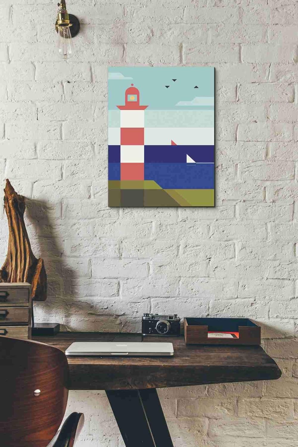 Epic Graffiti 'Lighthouse' by Antony Squizzato, Canvas Wall Art, 12"x16"
