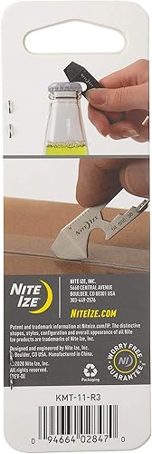 Miniatura 11 de Nite Ize KMT-11-R3 Se acopla fácilmente a una cadena o correa existente DoohicKey Key Llavero Multi-Tool (Paquete de 2), Talla única, Plata