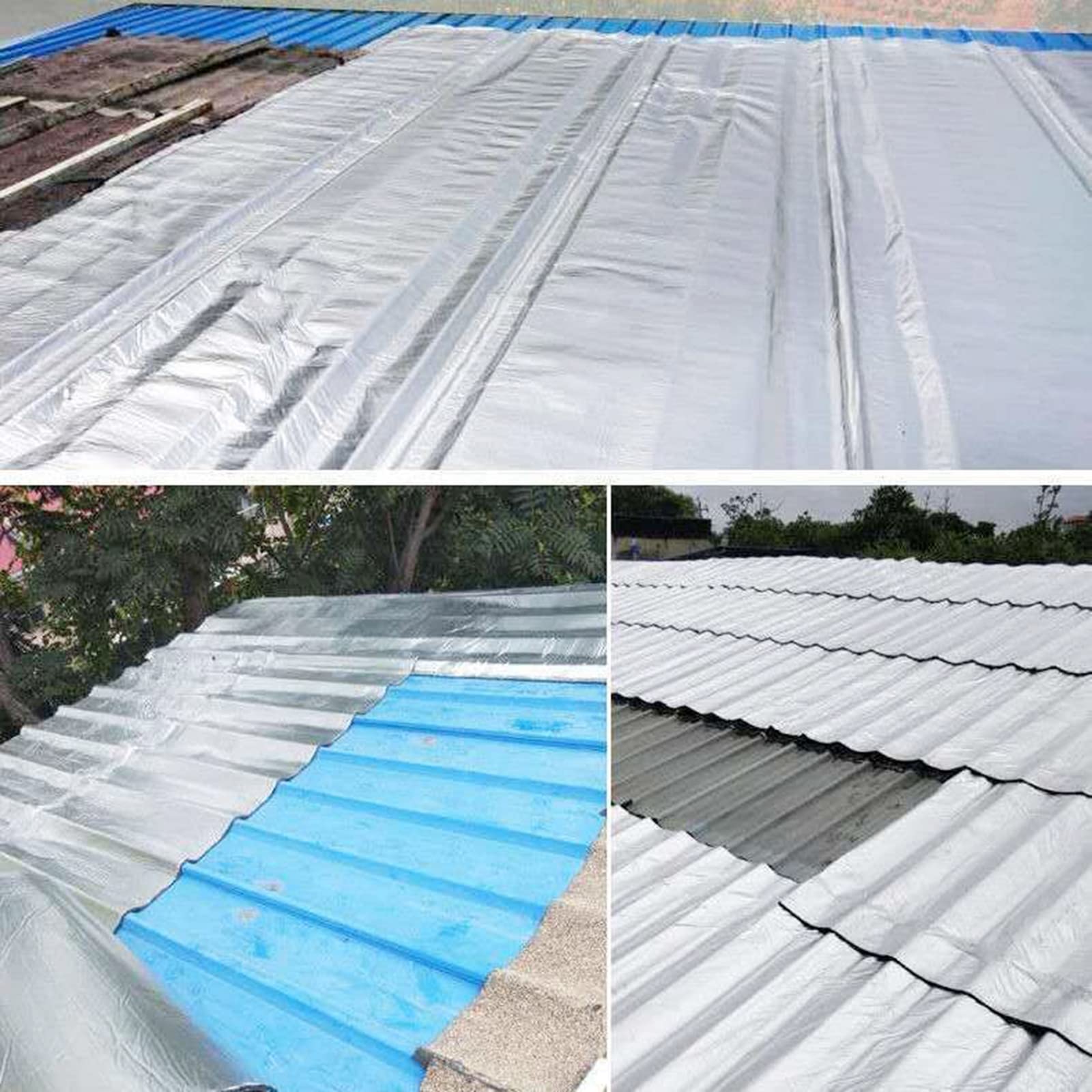 Film Isolant Thermique,Film Aluminisé A Bulles Double Face Isolation, Blindage D'isolation en Mousse Réfléchie,Salles De Grenier Isolation Thermique, Facile À Installer,5mm（thk）,1 * 4M(4m²)