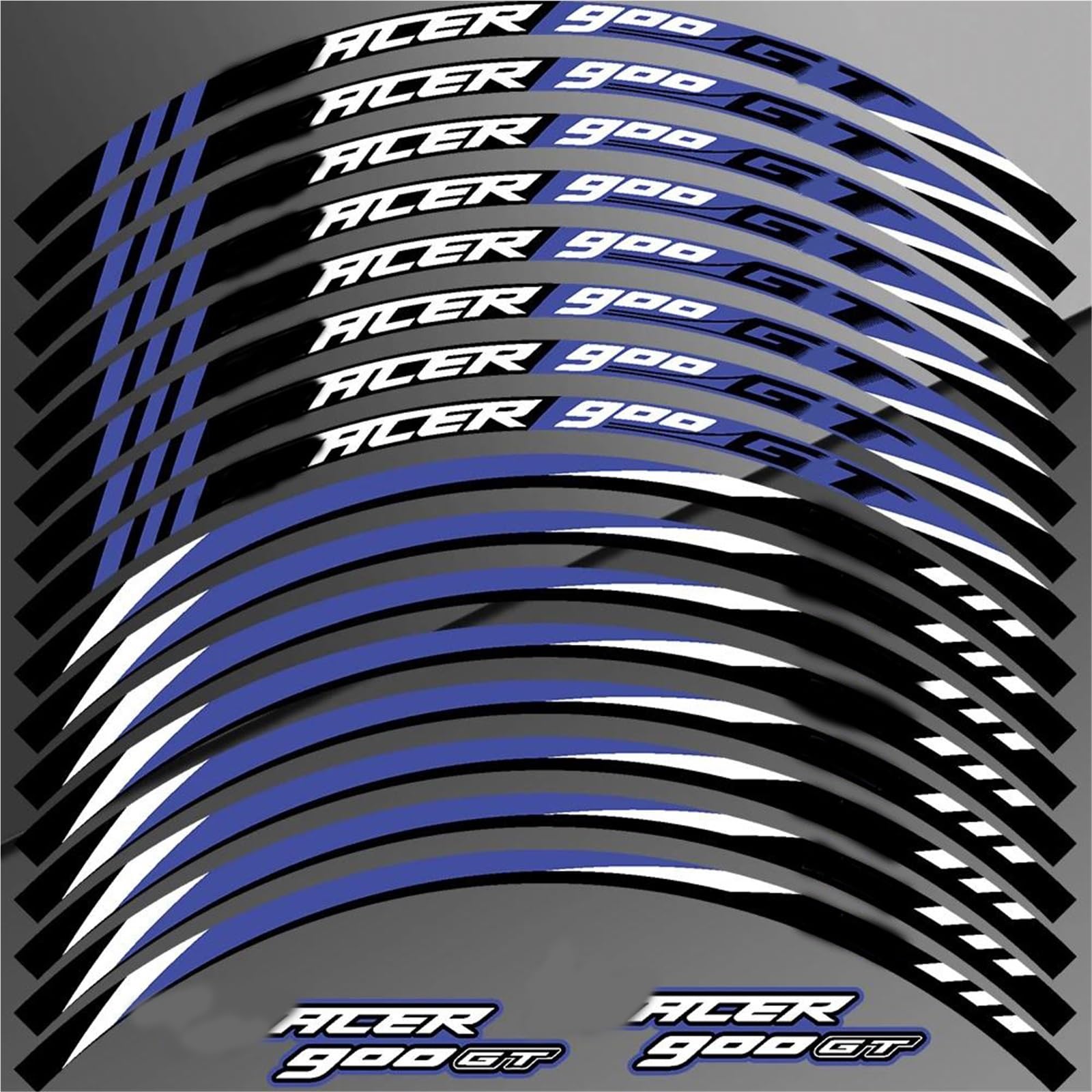 Rjkzx Blue Decorative Stickers 17” Motorcycle Wheel Rim Hub Reflective Sticker Decals For Y-Amaha Tracer 900 Gt Tracer900 Tracer900gt(Blue)