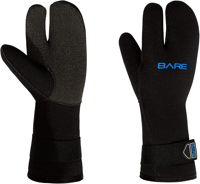 Guante desnudo de 3 dedos K-Palm de 7 mm | Diseñado para bucear en aguas más frías | El diseño de 3 dedos proporciona calidez adicional | El material Kevlar cubre el guante para brindar protección adicional contra la abrasión