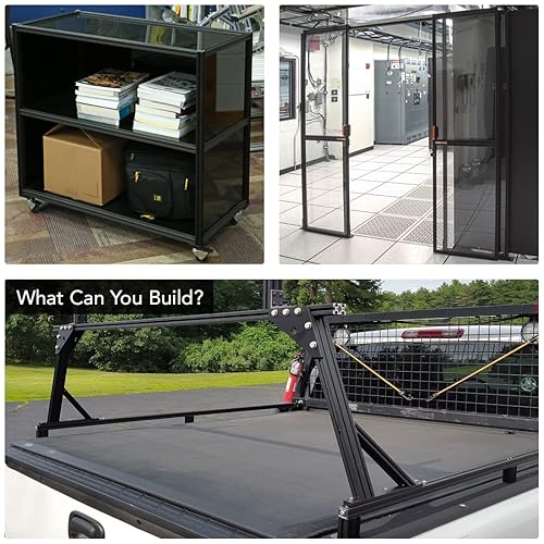 Miniatura 6 de 8020, 1010, Serie 10 Extrusión de Aluminio Ranurado en T de 1 Pulgada x 1 Pulgada DIY Barra de Riel de Ranura Lineal Extruida 8020 (Anodizado Negro,