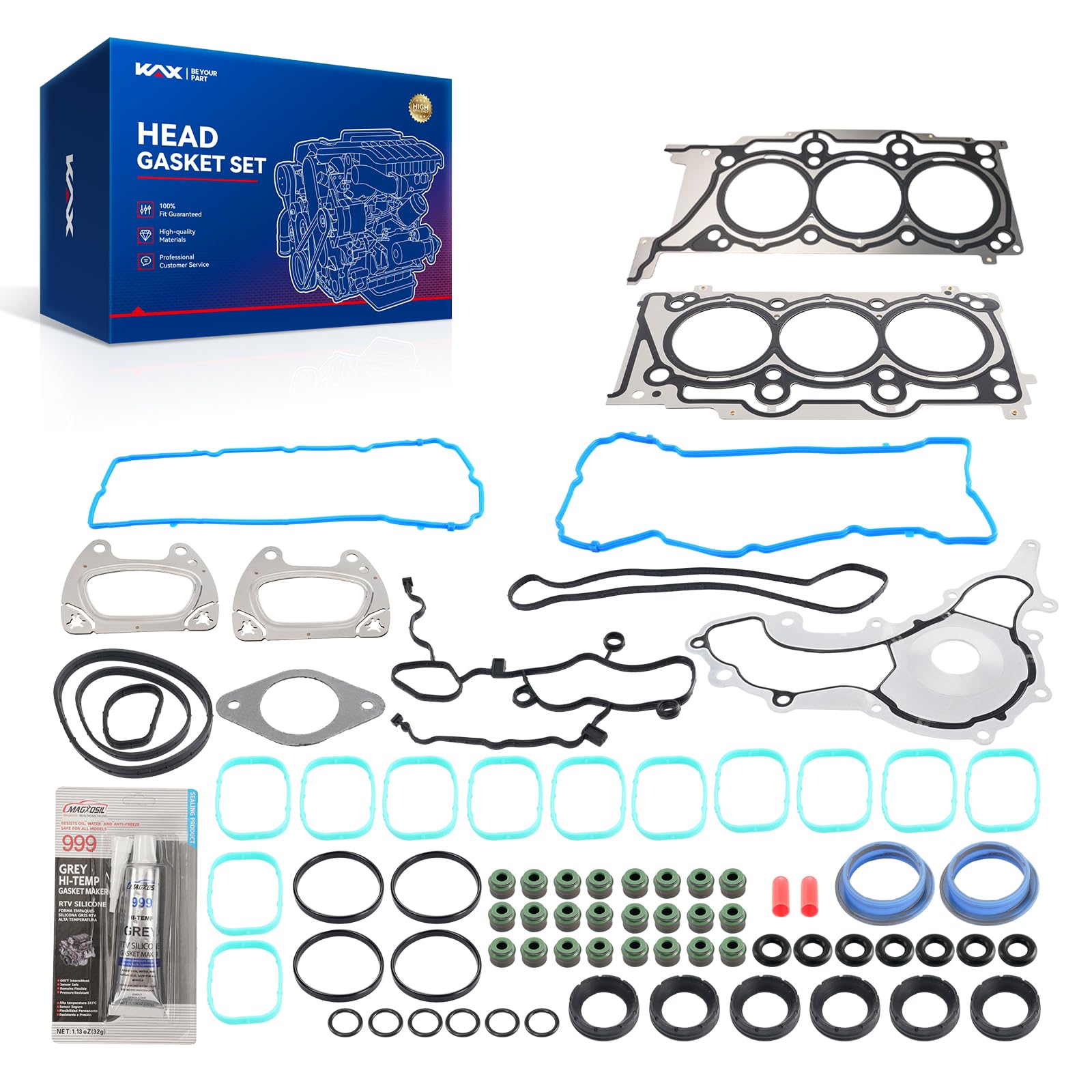 KAX Head Gasket Set Fit for Grand Cherokee 2011-2015 3.6L, Jeep Wrangler JK
