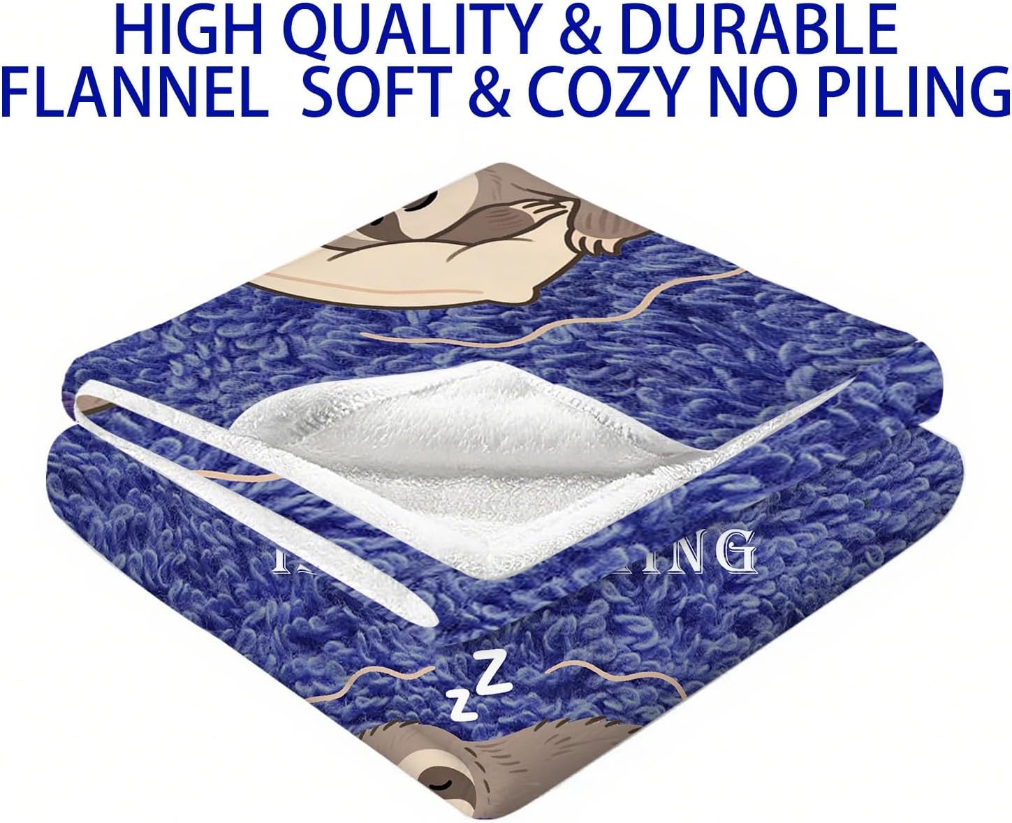 Mom is Charging Sloth Blanket, Mom Birthday Gifts, Moms Gift for Mothers Day Christmas, Moms Gifts from Daughter Son, Flannel Fleece Throws Blanket for Office Bedroom Couch (Blue, 60"x50") - Image 5