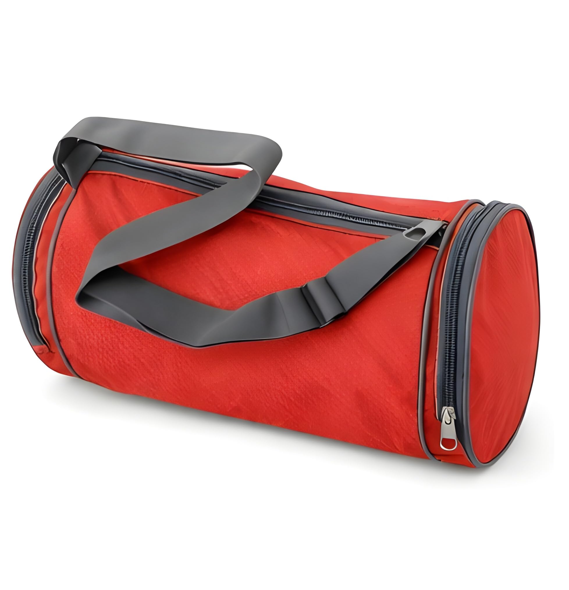sector z Gym Duffel Bag for Men, Lime Green Cylindrical Sports Bag with Adjustable Shoulder Strap and Side Zipper Pockets (red, 16 Inch)-picture-16