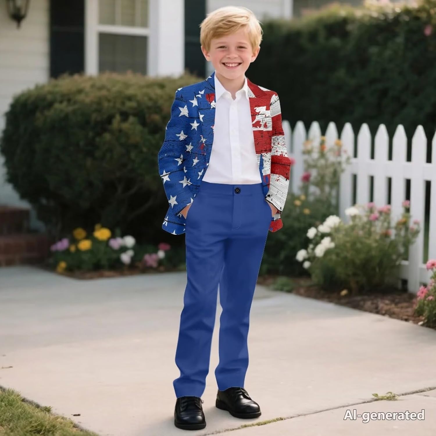 Boys' 2-Piece Formal Suit Set Holiday Party Suits Single Breasted Jacket & Straight Leg Dress Pants