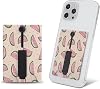Watermelon on Peach Card Holder for Back of Phone, Stick on Wallet Functioning as Credit Card Holder, Phone Wallet Card Holder