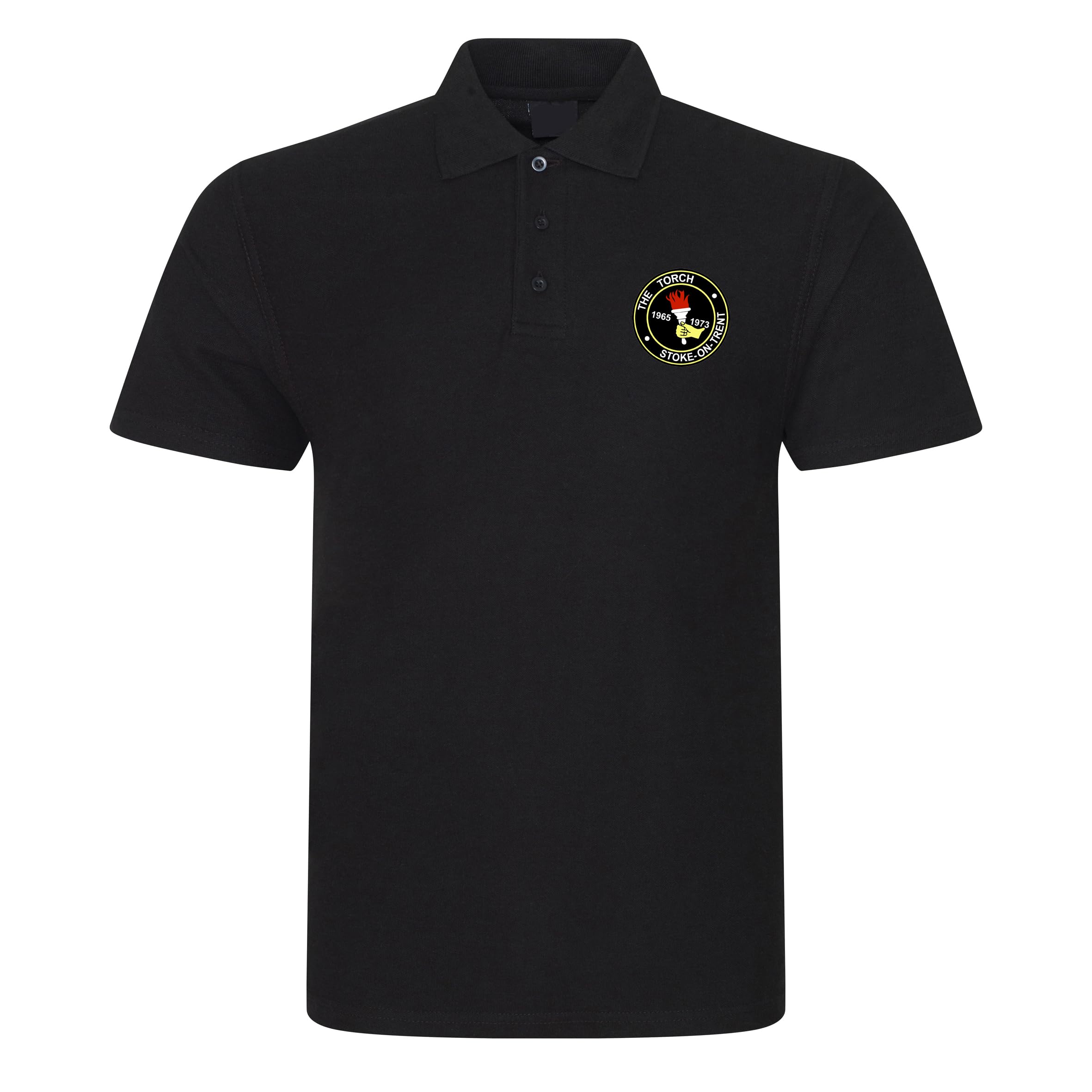 Apm Apparel Men's Black The Torch Stoke On Trent Dance Music Northern Soul Keep The Faith Polo Shirt Ska Mod Casual (Uk, Alpha, Xl, Regular, Regular, )