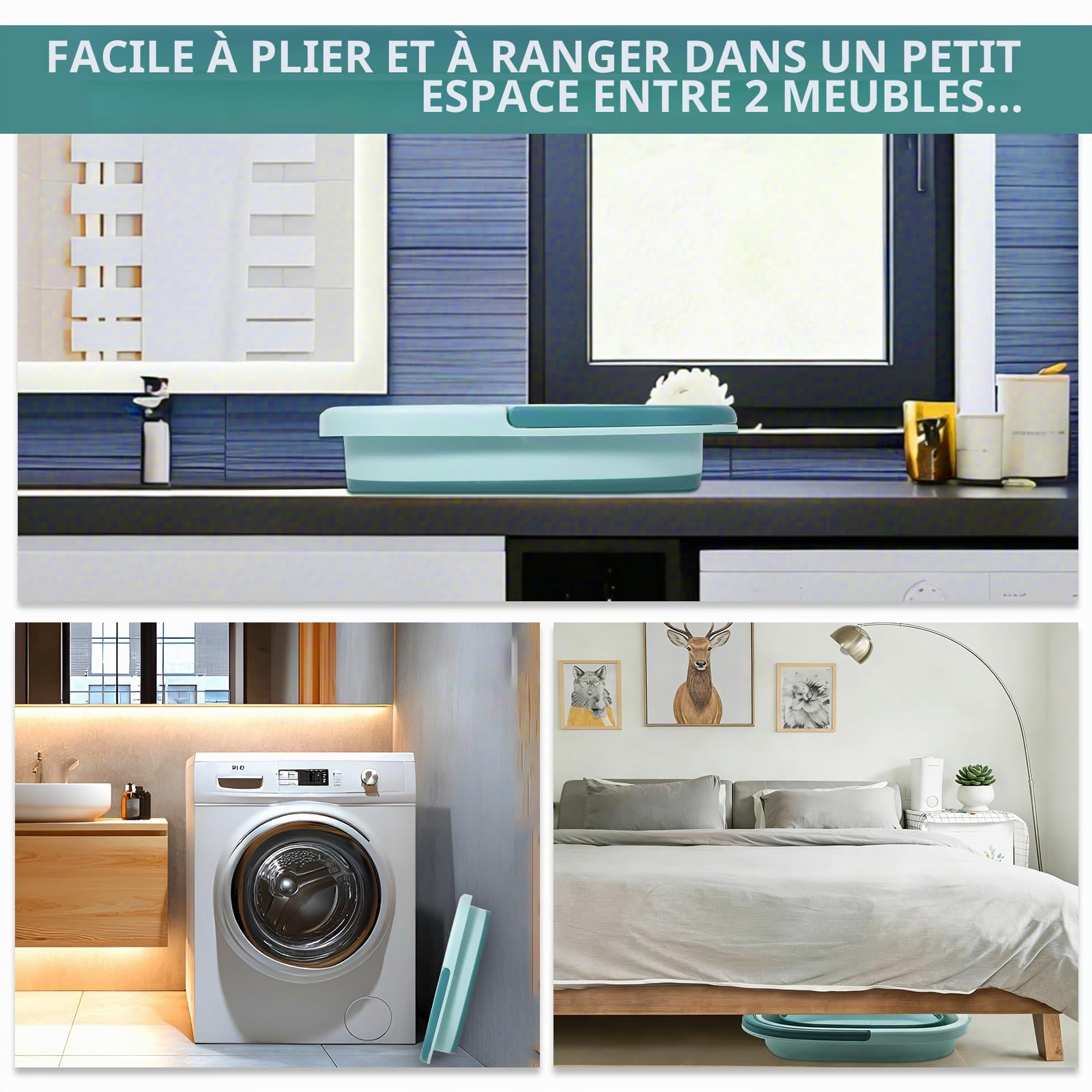 Bain de Pied Plié,Vleuexe Bassine Pied avec Poignée de Transport,Bassine 15 L,Baignoire pour Pieds avec 120 Picots de Massage,Grand Seau Bain de Pieds Parfait pour des Bains de Pieds relaxants Spa