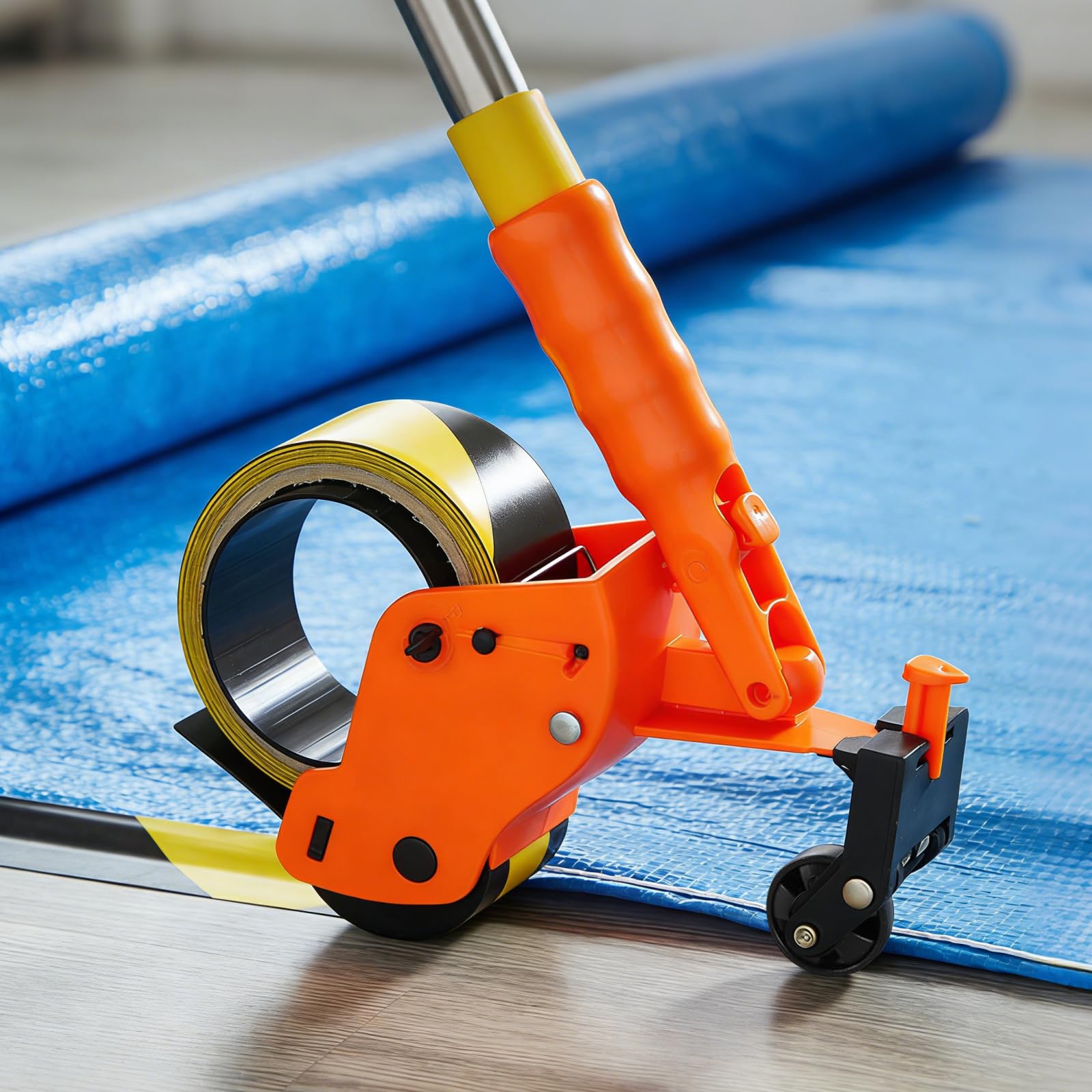 Manual Floor Tape Applicator, Adhesive Tape Machine, Used for Floor/Warehouse Area/Warning Line/Sport Ground Marking,Protection and Laying