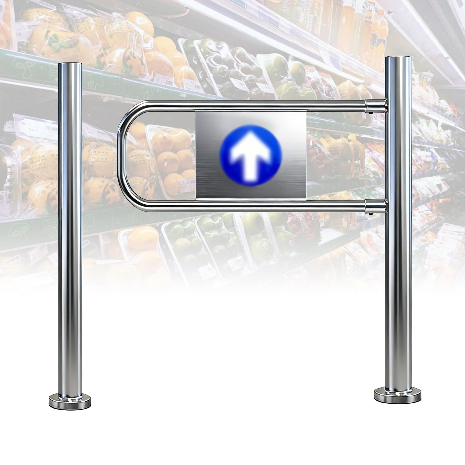 Aioneer Automatic Swing Gate With Self-Closing Mechanism For Secure Access In Libraries, Stores, And Warehouses-Right-100cm/39.4in