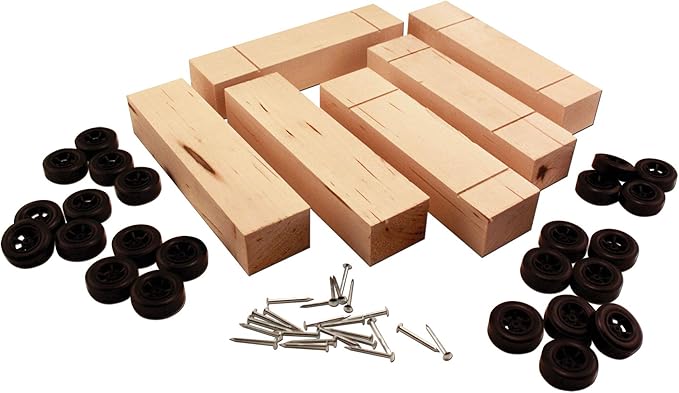 Woodland Scenics Basic Blocks with Wheels and Axels 6/Pkg