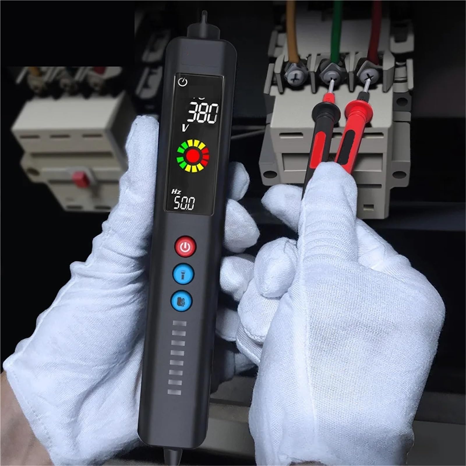 Tester elektryczny, Cyfrowy Multimetr, Termometr Na Podczerwień, Kolorowy Ekran LCD Z Latarką, Bezdotykowy Tester Napięcia I Rezystancji, do użytku domowego