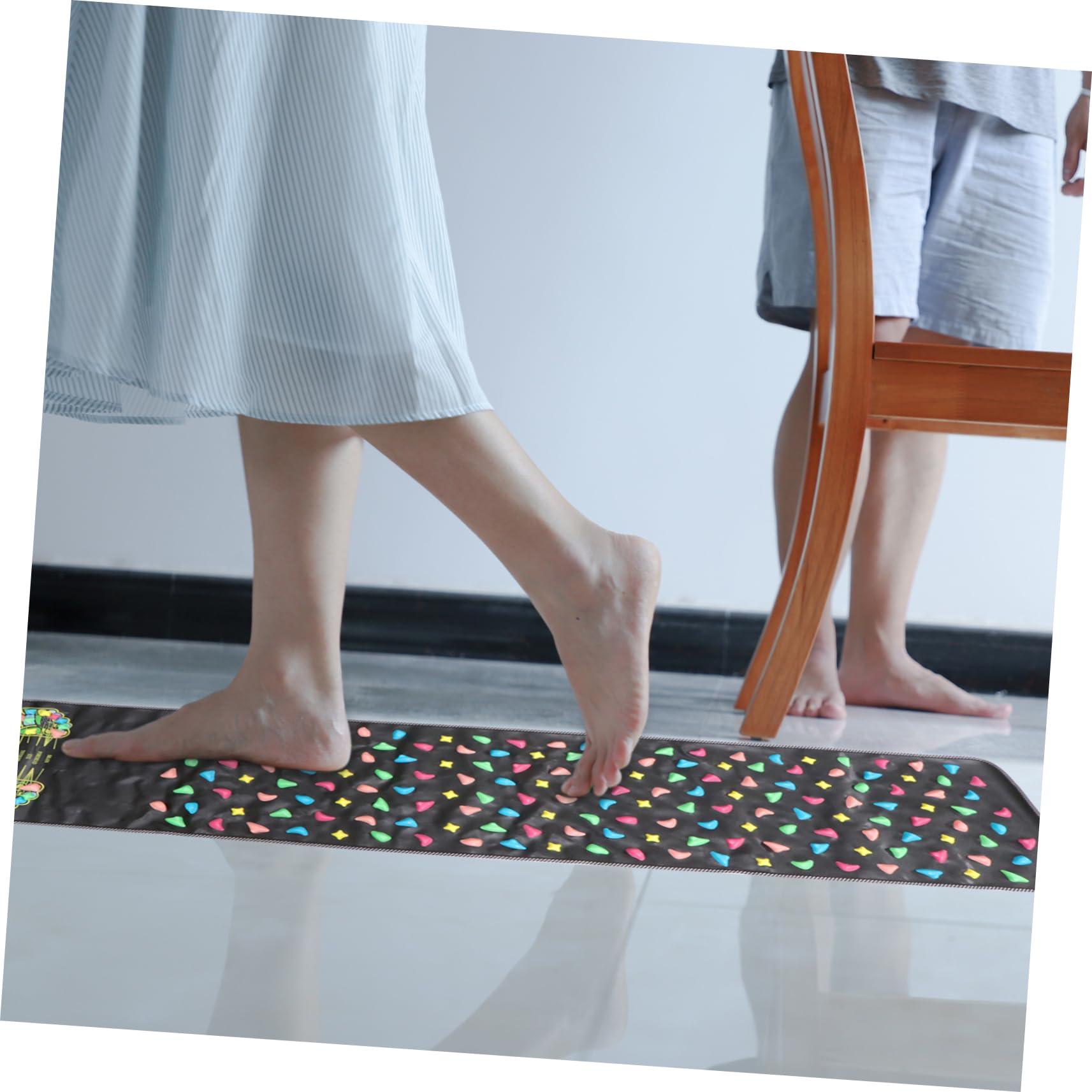 Akupressur Fußmassagematte aus Leder und Pp zur Schmerzlinderung und Immunstärkung 175x35cm für Innen und Außenbereiche Geeignet