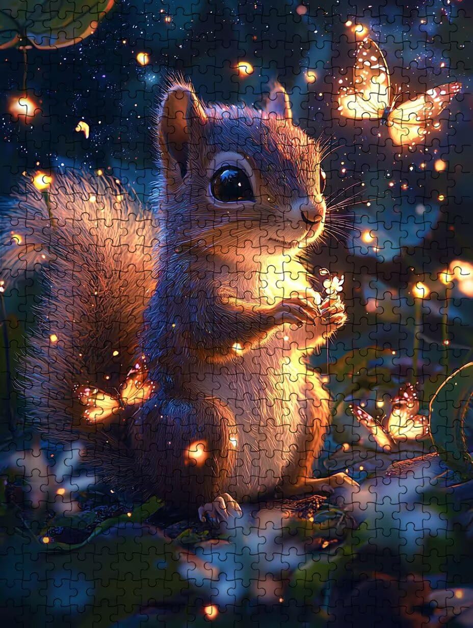 Puzzle 3000 Pezzi, Scoiattolo Stelle 3D Puzzle per Adulti Impegnativo, Educa Puzzles Artistico, Divertente E Stimolante Puzzles Decorativo per La Famiglia, Regalo e Decorazione Pareti DX0YL6-869