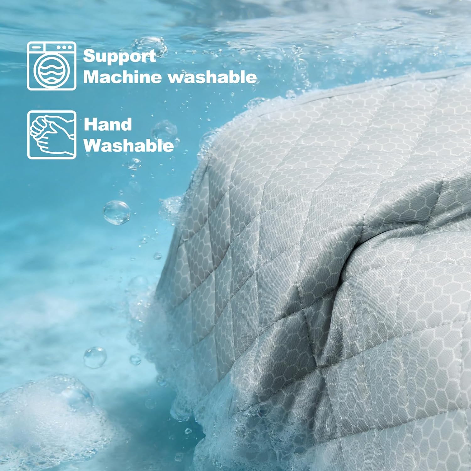 Cooling Mat for Dogs: Premium Waterproof Dog Cooling Blanket, 5-Layer Materials Dog Cooling Mat, Washable Pet Cooling Mat for Summer, Silver Grey Mats Large Dogs