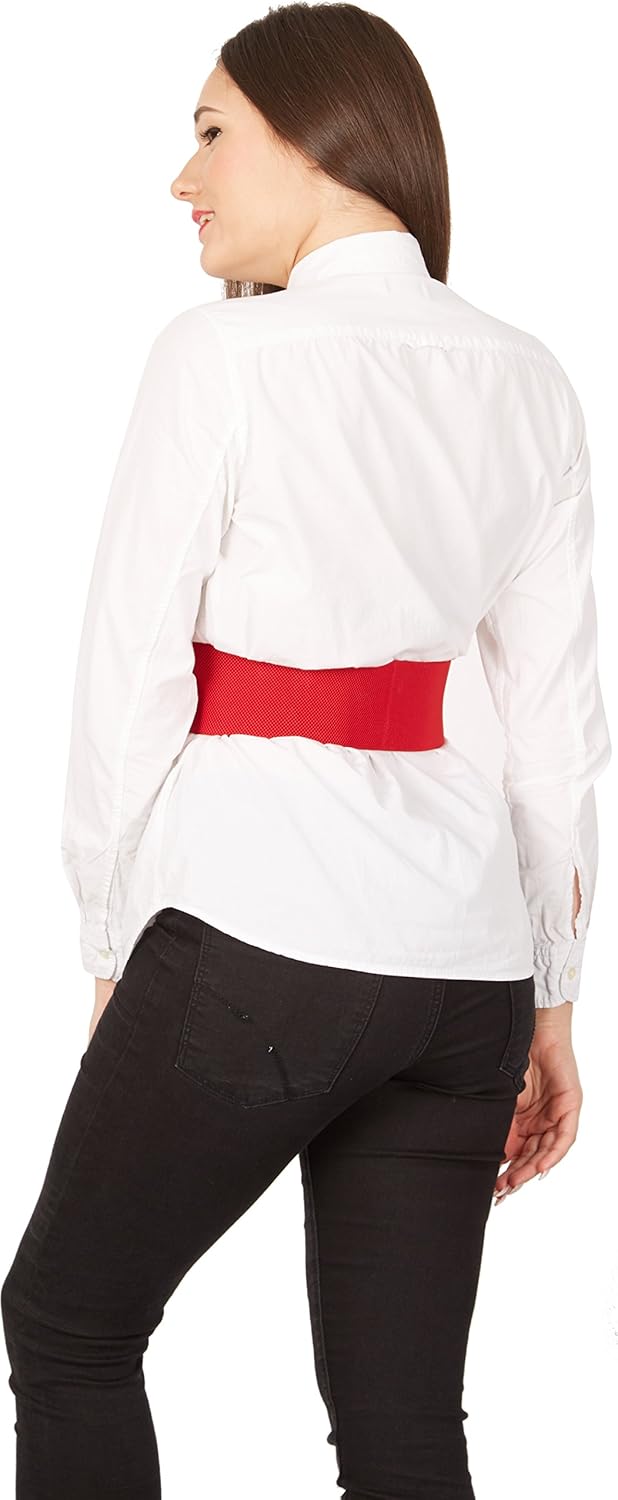 Miniatura 4 de BlackButterfly Cinturón de cintura con hebilla elástica vintage de 3 pulgadas de ancho