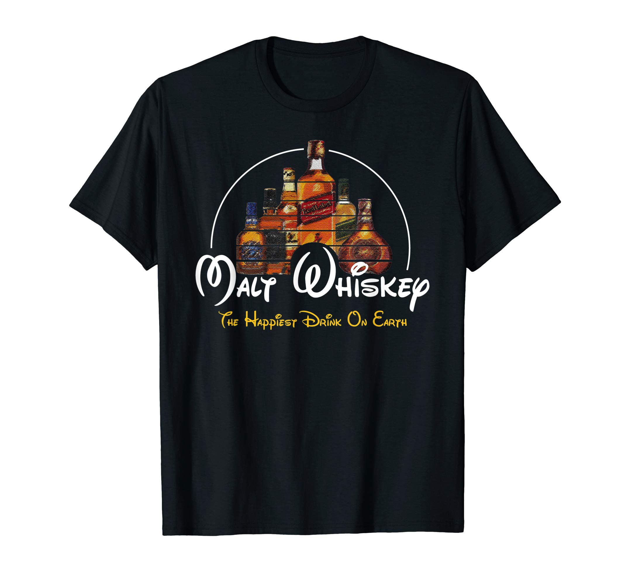 Malt Whiskey T-Shirt, Original Label OutfitMalt Whiskey Shirt, Happiest Drink Funny Pun Parody T-Shirt T-ShirtOEKO-TEX STANDARD 100