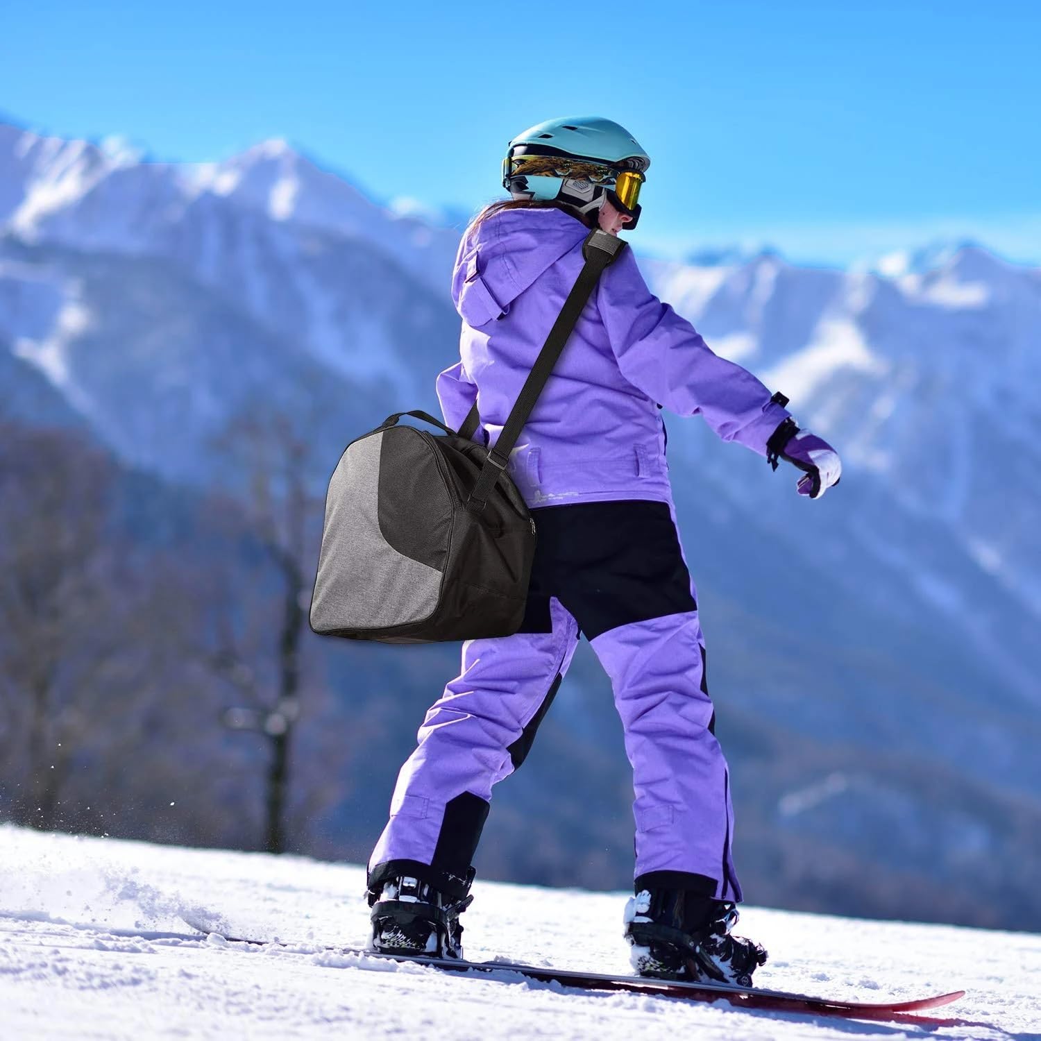 Torby na buty narciarskie Torba na buty narciarskie - wodoodporna torba podróżna dla dzieci na snowboard i kask, gogle i rękawiczki torba bagażowa