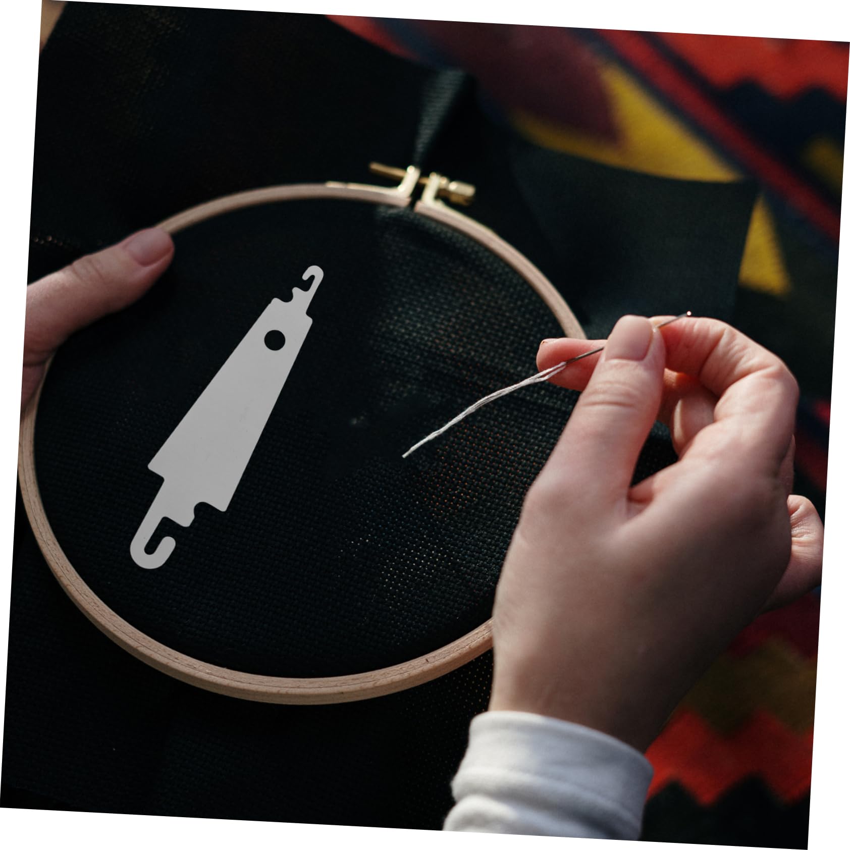 STOBOK 10sätze Selbst Einfädelnden Sticknadeln Mit Nadeleinfädler Praktisches Zubehör Für Handarbeiten Und -projekte Für Kreuzstich Und Stickerei