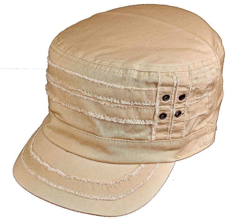 D&Y Unisex Cotton Distressed Layered Frayed Cadet Military Cap