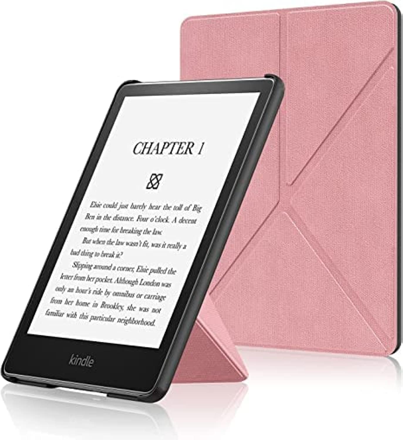 Compatible with All New Kindle 6 inch Case 11th Generation 2022 Release, Lightweight Shell Foldable Cover with Auto Wake/Sleep & Multi-Viewing Angles for Kindle 2022 11th Gen e-Reader (Pink)