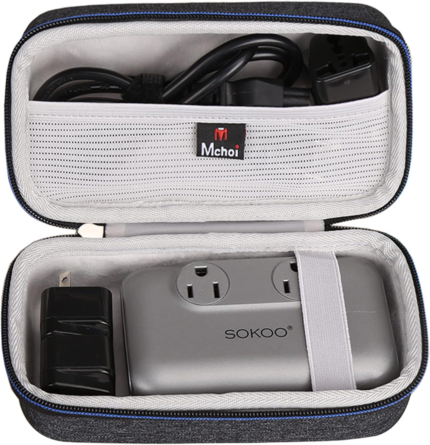 Mchoi Hard Portable Case for SOKOO 230-Watt Step Down 100-220V to 110V Voltage Converter, Case Only Grey