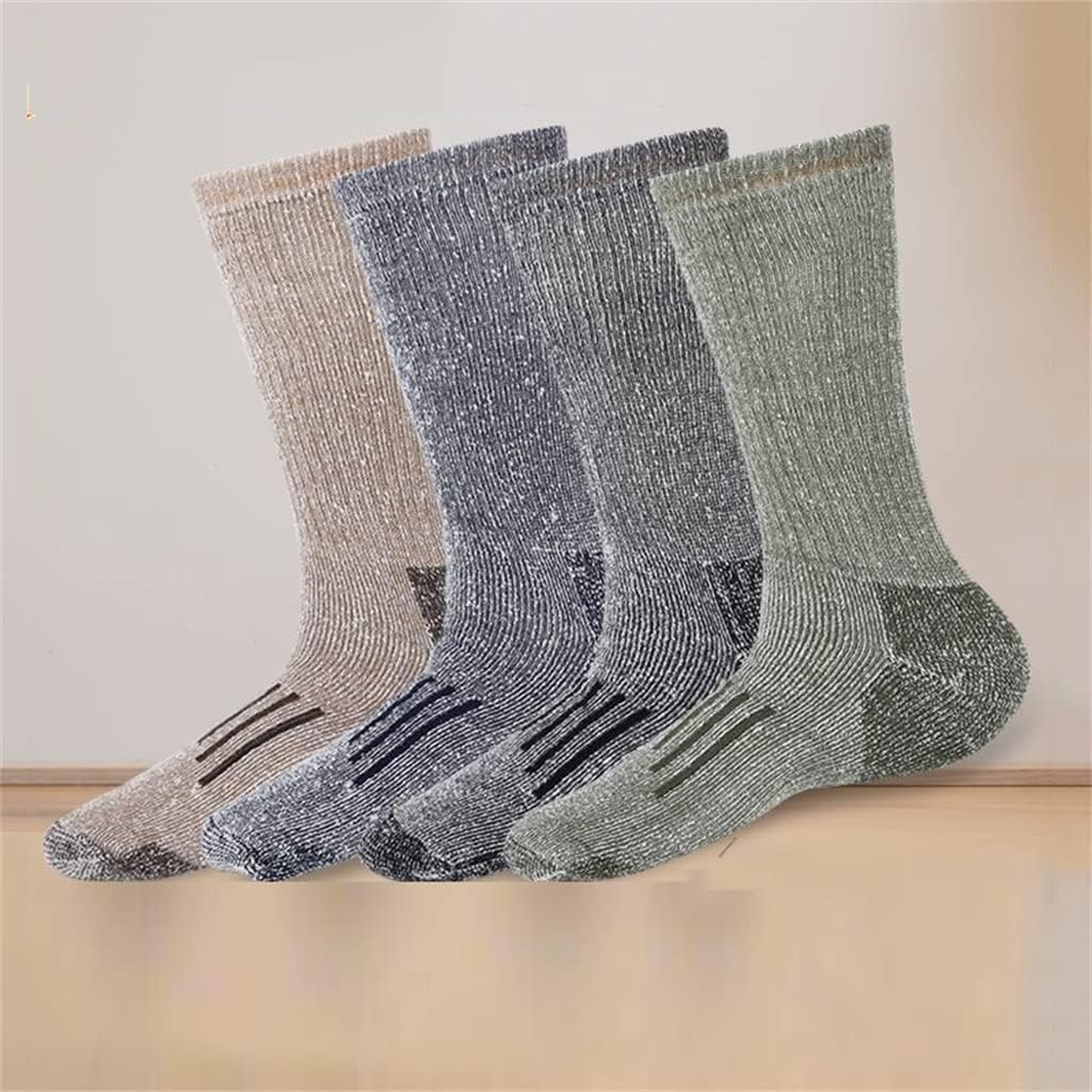 HBJWOV Outdoor Socks Men's Autumn and Winter Thickened Warm Stockings Hiking Socks Soft Skin-Friendly Sports Socks