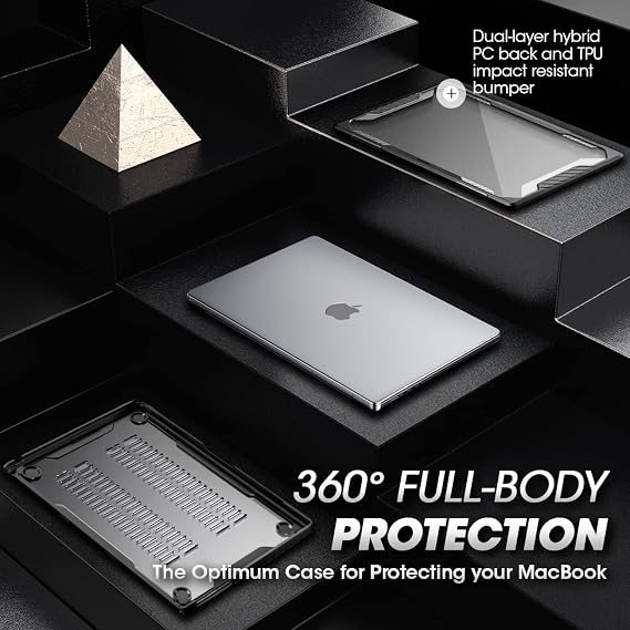 SUPCASE for MacBook Air 13 Inch Case 2026-2022 (Unicorn Beetle), M5/M4/M3/M2 A3449 A3240 A3113 A2681 Heavy Duty Rugged Shockproof Hard Shell Anti Scratch Protective Cover for MacBook Air 13.6, Black